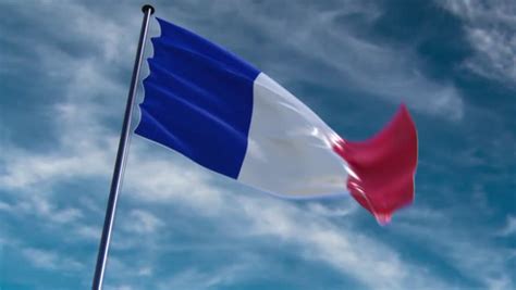 France Flag, Hq Animated On Stock Footage Video (100% Royalty-free ...