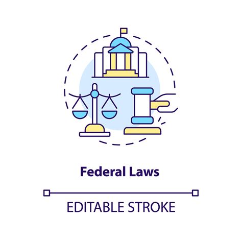 Federal Leyes Concepto Icono Gubernamental Reglamentos Ley Y Legal