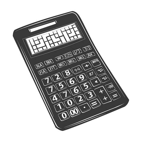 Premium Vector Silhouette Calculator Office Utility Black Color Only