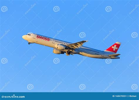 Swiss Airbus A321 Taking Off Editorial Photo - Image of travel, taking ...