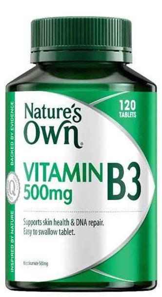 Nature S Own Vitamin B3 Nicotinamide 500mg 120 Tablets