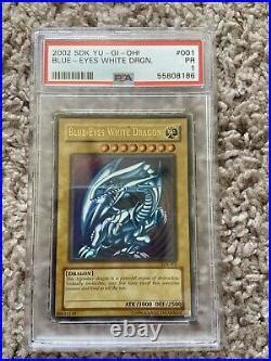 Blue Eyes White Dragon SDK 001 PSA 1 PR Ultra Rare Unlimited Yugioh