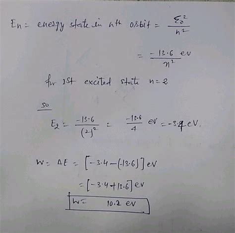 The Ground State Energy Of Hydrogen Atom Is 13 6 Ev The Kinetic