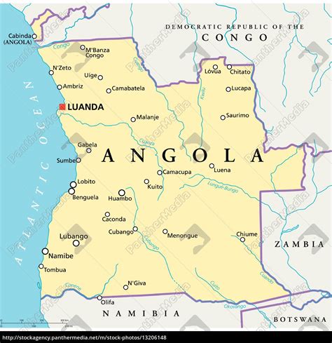 Political Map Of Angola Cartografia Mapa Geografia Images And Photos