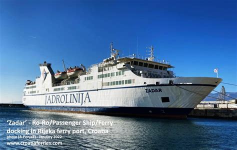 Zadar Car Ferry Jadrolinija Ro Ro Passenger Ship Ferry Croatia