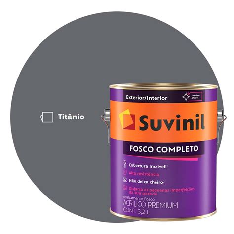 Tinta Anti Mofo Fosco Completo Suvinil L Cinza Tit Nio Em Promo O