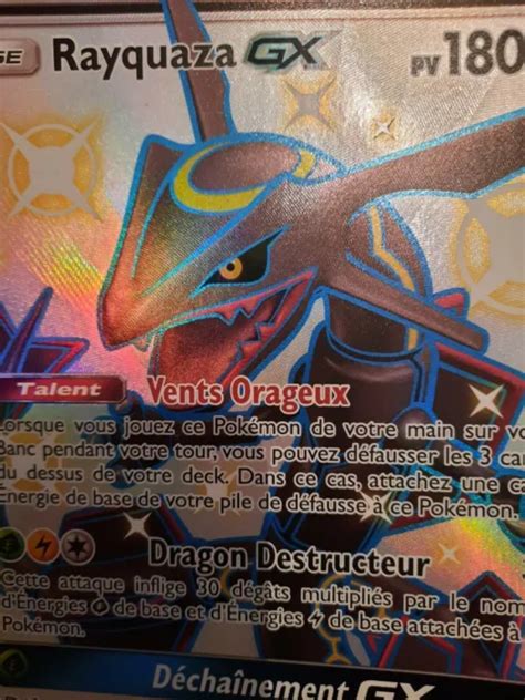 Carte Pok Mon Rayquaza Gx Jumbo Pv Shiny A Eur