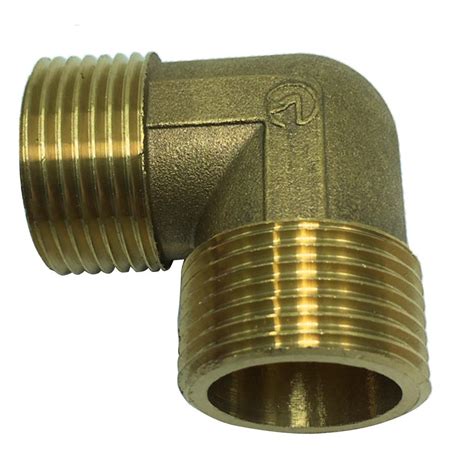 Buy Pc Double Male Thread Elbow Brass Adapter Pipe Fitting Dn Xdn