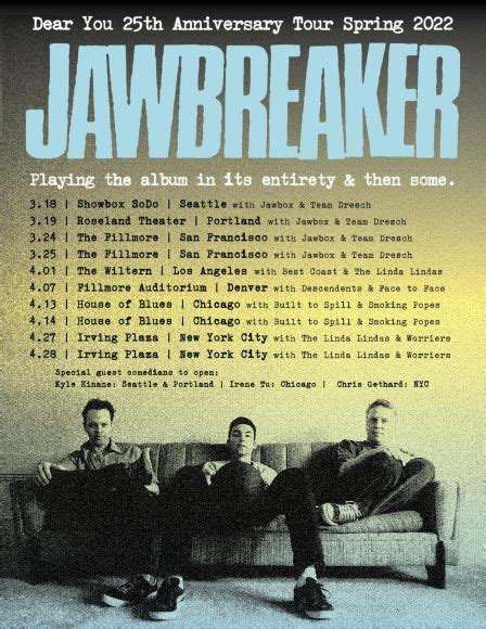 Jawbreaker's "Dear You" 25th Anniversary Tour: See the Dates - Consequence