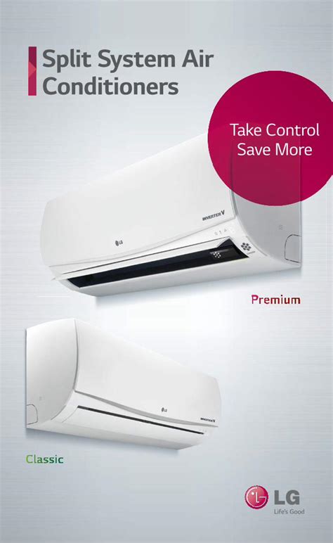 Pdf Split System Air Conditioners Lg Electronics Split System Air