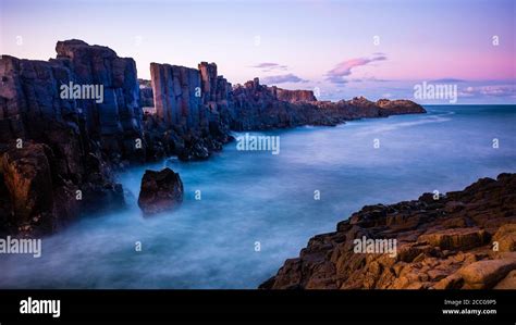 Sunset Scape at Bombo Headlnad Quarry Geological Site Stock Photo - Alamy