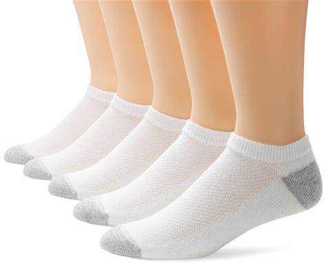 U205 Hanes Men`s Ultimate X Temp No Show Socks White 5 Pack