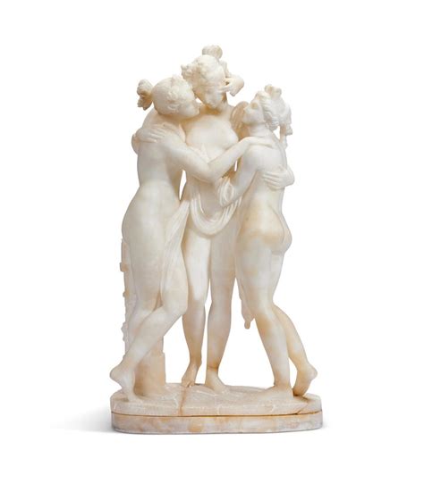 Bid Now A 19TH CENTURY ALABASTER OF THE THREE GRACES AFTER ANTONIO