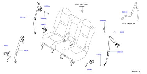 2023 Nissan Sentra Seat Belt Lap And Shoulder Belt Left Rear 88845