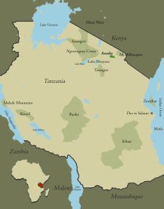 Tanzania Map Arusha National Park - Barking Zebra Tours