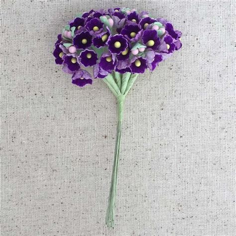 1 Bouquet of Paper Forget Me Nots in Royal Purple