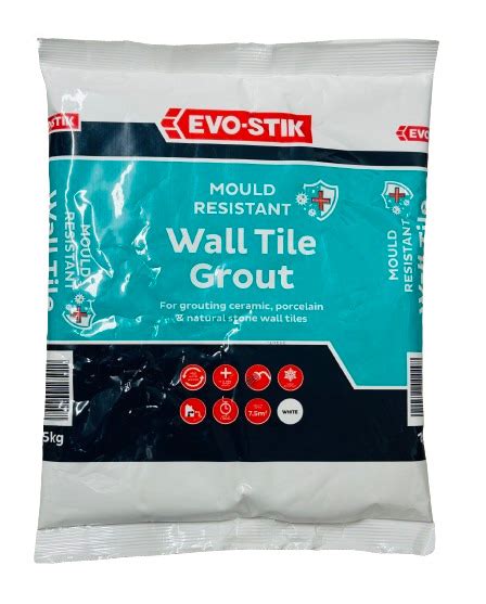 Evostik Mould Resistant Wall Tile Grout 15kg White Sandd Timber