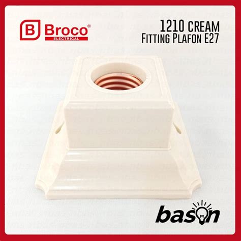 Jual BROCO 1210 STD Ceiling Lamp Holder 3A 250V Cream Rumah Lampu E27