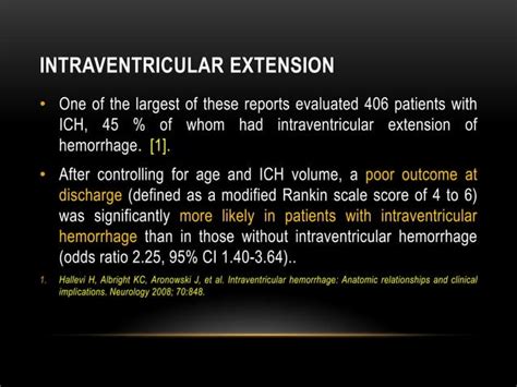 Spontaneous Intracerebral Hemorrhage Ppt