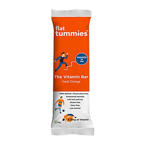 Buy Flat Tummies Protein Bar Cocoa Vitamin Bar Orange Fibre Bar