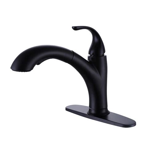 Tomfaucet Single Handle Pull Out Sprayer Kitchen Faucet Deckplate