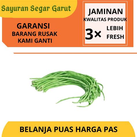 Jual Kacang Panjang Hijau Super Segar Fresh Murah Lumbung Bhumi 250gr