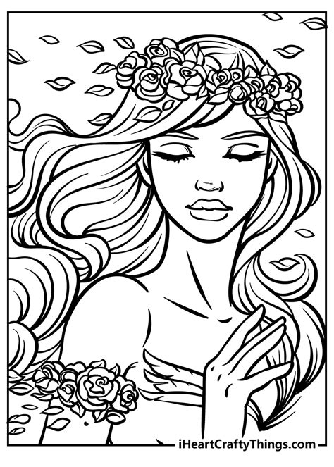 Woman Face Coloring Pages