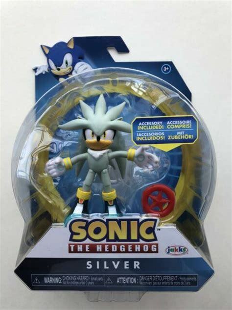 JAKKS Pacific Sonic The Hedgehog 41219 Figure Silver 4 5 With Red