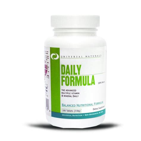 Universal Nutrition Daily Formula 100 Tabs - Sport Nutrition ...