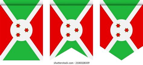 Burundi Flag Pennant Isolated On White Stock Vector Royalty Free