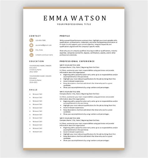 Easy Resume Template / Basic And Simple Resume Templates Free Download Resume Genius - Click ...