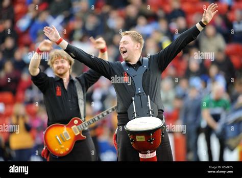 The Red Hot Chilli Pipers Entertain The Fans Before The Game Stock Photo Alamy