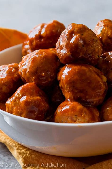 Slow Cooker Bbq Turkey Meatballs Sallys Baking Addiction