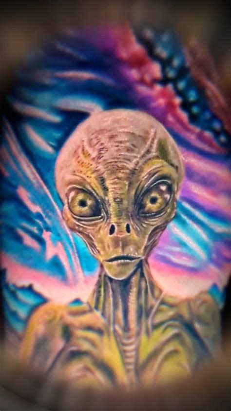 Amourrtattoo Instagram On Pinno Alien Colorfultattoo