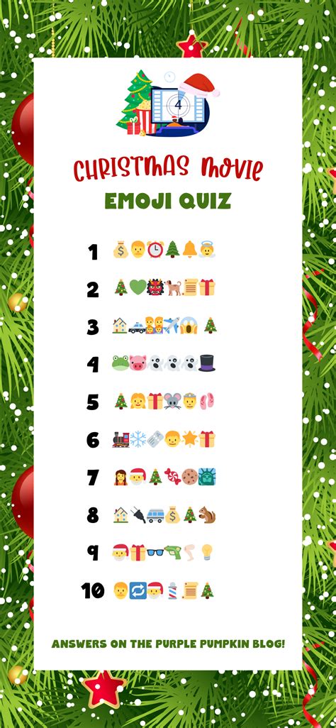 Free Christmas Movie Emoji Game Printable With Answers