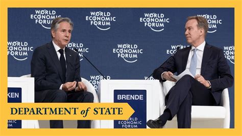 Secretary Blinken Participates In A Conversation With World Economic