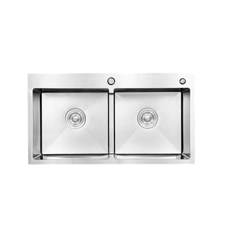 Fregadero Doble Tina De Acero Inoxidable Sobre Tope STRAC CUCINE