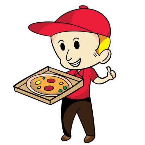 The man delivery pizza cartoon design for food concept 17265752 Vector Art at Vecteezy