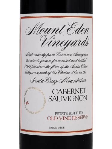 Mount Eden Vineyards Old Vine Reserve Cabernet Sauvignon Vivino Us