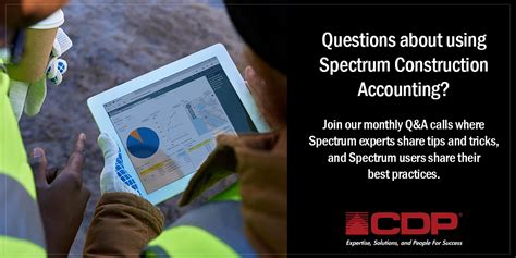 Spectrum Construction Accounting Monthly Qanda Sessions Cdp Inc Project Management Solutions