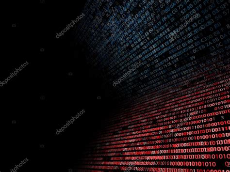 Binary And Hexadecimal Code Up A Computer Screen On Black Background