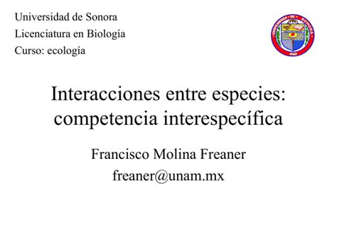 Interacciones entre especies competencia interespecífica