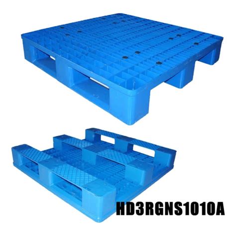 HDPE PP L1000 W1000 H160 Plastic Pallet With 3 Runners Rackable