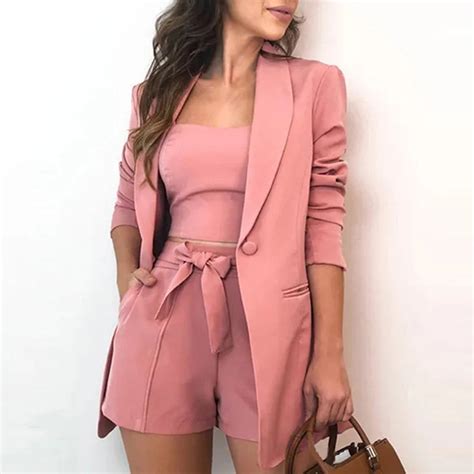 Autumn Three Piece Sets Women Sexy Slash Neck Office 3 Piece Set Top