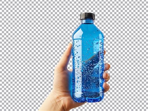 Premium PSD Hand Holding Water Bottle Isolated On Transparent Background