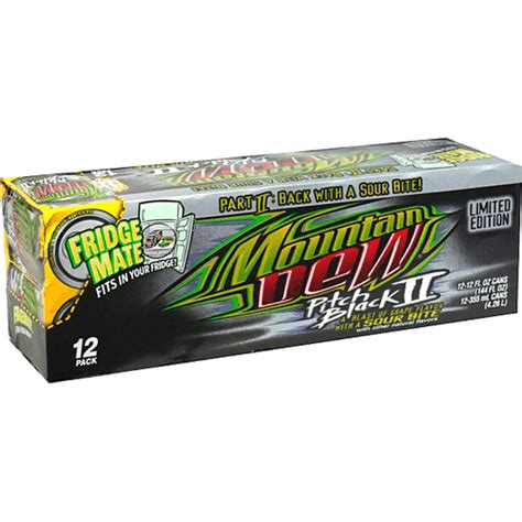 Mountain Dew Pitch Black Ii Soda Grape Flavor With A Sour Bite Root