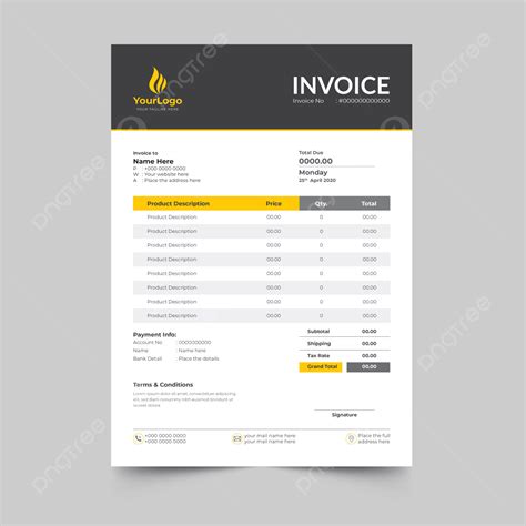 Professional And Modern Business Invoice Template Design Template