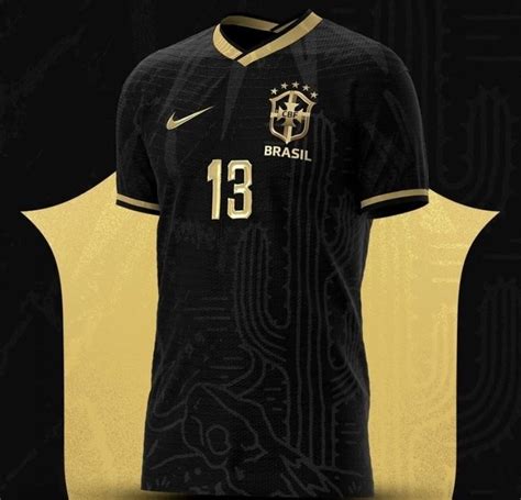 Camisa Seleção Brasileira Preta Edição Especial 2022 2023 Versão