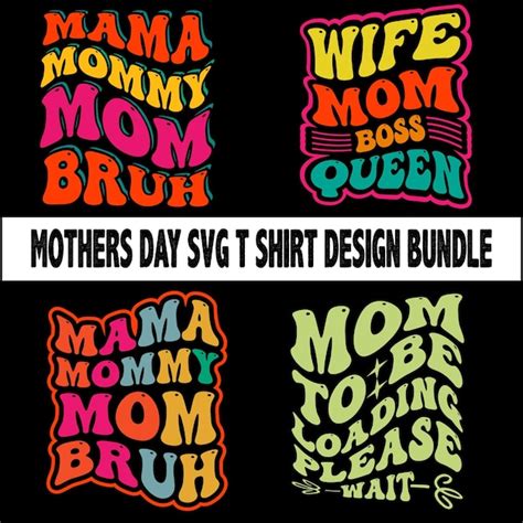 Premium Vector Retro Mothers Day Mothers Day Svg T Shirt Design Bundle