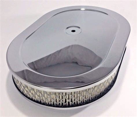 Chrome 12 Oval Classic Air Cleaner Filter Assembly